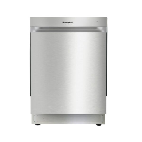 Honeywell Lavavajillas de 24 pulgadas con 12 configuraciones de lugar, 7 ciclos de lavado, tina de acero inoxidable y pl