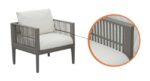Juego de Muebles de Patio Werph SCT3KN 3 Piezas Resina de Polipropileno Beige 27 Pulgadas