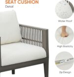 Juego de Muebles de Patio Werph SCT3KN 3 Piezas Resina de Polipropileno Beige 27 Pulgadas