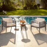 Juego de Muebles de Patio Werph SCT3KN 3 Piezas Resina de Polipropileno Beige 27 Pulgadas