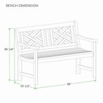 Banco de Jardín Cambridge Casual Indonesian Plantation Teak Maine 4 Pies Teca Gris Desgastado