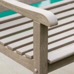 Banco de Jardín Cambridge Casual Indonesian Plantation Teak Maine 4 Pies Teca Gris Desgastado