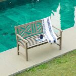 Banco de Jardín Cambridge Casual Indonesian Plantation Teak Maine 4 Pies Teca Gris Desgastado