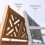 Banco de Jardín Cambridge Casual Indonesian Plantation Teak Maine 4 Pies Teca Gris Desgastado