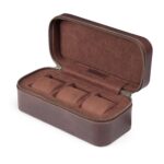 Caja de Reloj Londo OTTO687 de Cuero Marrón Rectangular 4.3x9.05x3.3 pulgadas