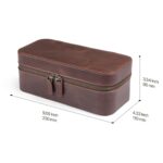Caja de Reloj Londo OTTO687 de Cuero Marrón Rectangular 4.3x9.05x3.3 pulgadas