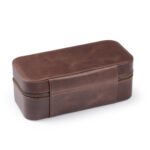 Caja de Reloj Londo OTTO687 de Cuero Marrón Rectangular 4.3x9.05x3.3 pulgadas