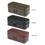 Caja de Reloj Londo OTTO687 de Cuero Marrón Rectangular 4.3x9.05x3.3 pulgadas