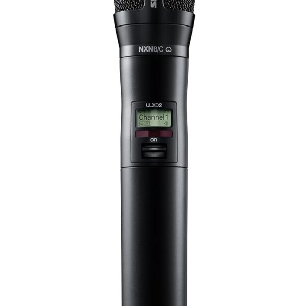 Shure Transmisor de mano ULXD2/N8CB con cápsula de micrófono negro Nexadyne 8/C - para sistemas inalámbricos digitales U
