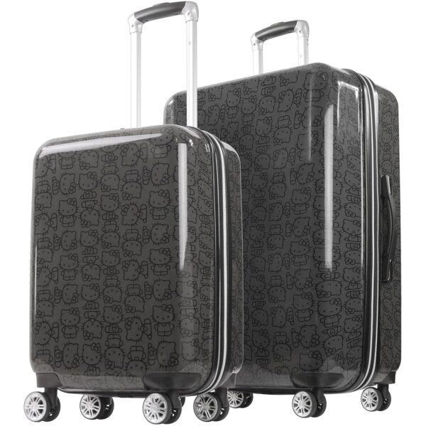 Maleta rígida Concept One Hello Kitty FJFL0015-001 con ruedas giratorias 29.5 pulgadas color negro juego de 2 piezas