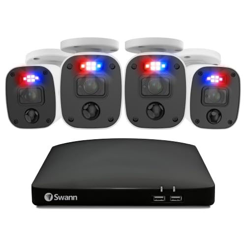 Swann DVR8-4685 / Tarjeta SD de 256 GB / 4X PRO-2KMQB Bullet Swannforce Cams con micrófono