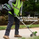 Bordeadora Inalámbrica Greenworks 82V 8 Pulgadas Batería 4.0 Ah Cargador Doble Puerto Batería Adicional 2.5 Ah