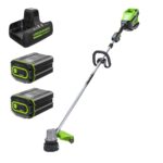 Recortadora Inalámbrica Greenworks 82V 16 Pulgadas Sin Escobillas con 2 Baterías 2.5 Ah y Cargador de Doble Puerto
