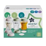 Biberón de Vidrio Tommee Tippee Natural Start 9 Onzas Autoesterilizante Sin BPA Flujo Lento Paquete de 3