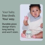 Biberón de Vidrio Tommee Tippee Natural Start 9 Onzas Autoesterilizante Sin BPA Flujo Lento Paquete de 3