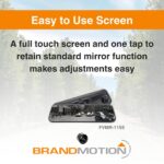 Sistema de Visión de Espejo Brandmotion FVMR-1155 FullVUE AHD con Cámara Trasera a Presión y Cámara Frontal DVR 1920x108
