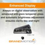 Sistema de Visión de Espejo Brandmotion FVMR-1155 FullVUE AHD con Cámara Trasera a Presión y Cámara Frontal DVR 1920x108