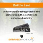 Sistema de Visión de Espejo Brandmotion FVMR-1155 FullVUE AHD con Cámara Trasera a Presión y Cámara Frontal DVR 1920x108