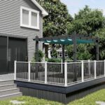 Pérgola de Metal para Exteriores KYBOLT 10x10 Pies con Toldo Retráctil Resistente al Agua Aluminio Azul