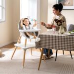 Silla Alta GLACER Gotoplay 10071-BE Convertible 6 en 1 Madera de Abedul Gris