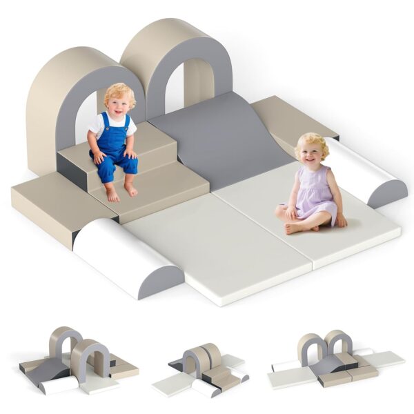 Juguetes de Escalada para Niños Olakids 10167 Set de 10 Piezas Espuma EPE Gris