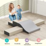 Juguetes de Escalada para Niños Olakids 10167 Set de 10 Piezas Espuma EPE Gris