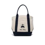 Bolso Tote Brooks Brothers Penn Modelo 14030628 Sarga de Algodón Color Natural