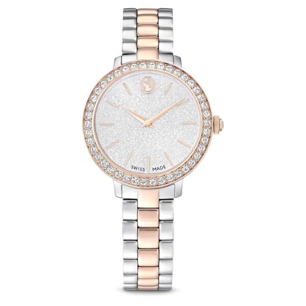 Reloj Swarovski Matrix 3-Link 5715028 Suizo Tono Oro Rosa Acero Inoxidable Cristales