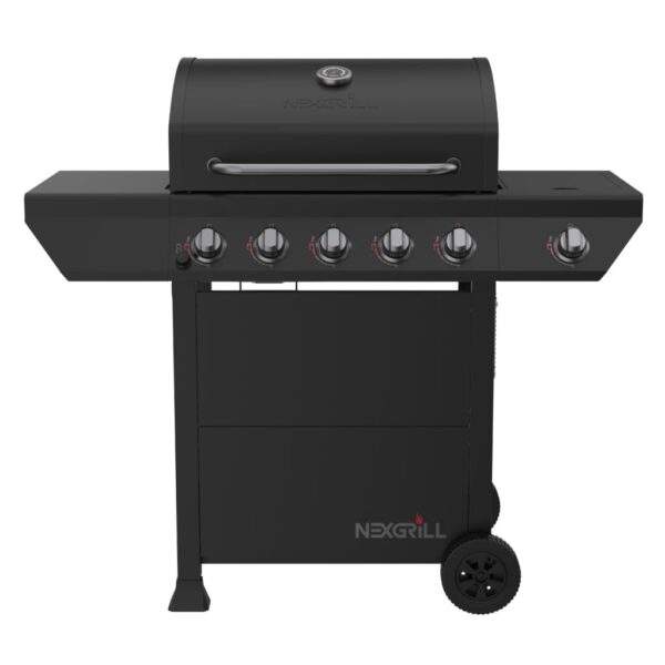 Parrilla de Gas Nexgrill 720-1142 5 Quemadores con Quemador Lateral 67000 BTU 619 Pulgadas Cuadradas de Cocción Acero In