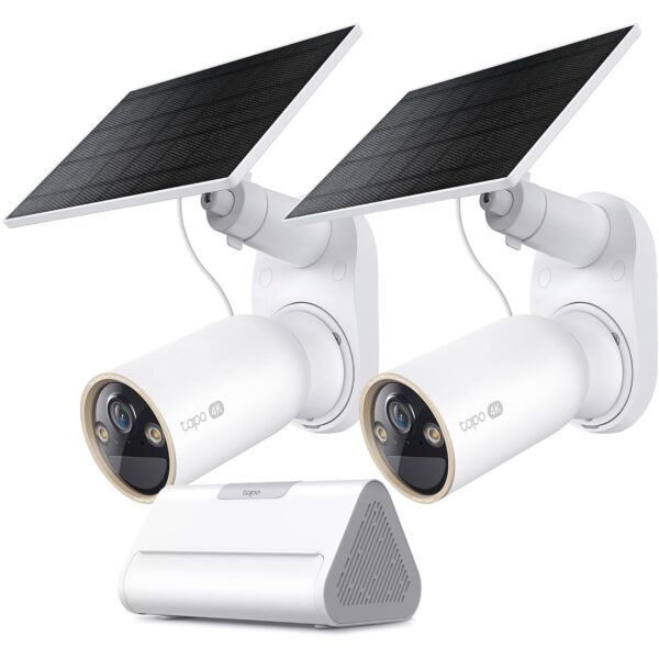 Kit de Cámaras de Seguridad Tapo C460 4K con Panel Solar Paquete de 2 más Concentrador Inteligente Tapo H500