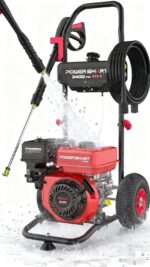 Lavadora a Presión de Gas PowerSmart DL1034 3400 PSI 2.5 GPM Motor 212cc Ruedas 10 Pulgadas 5 Boquillas