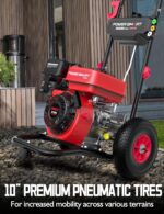Lavadora a Presión de Gas PowerSmart DL1034 3400 PSI 2.5 GPM Motor 212cc Ruedas 10 Pulgadas 5 Boquillas