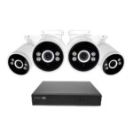 Sistema de cámara de seguridad Swann AdvancedX con cable NVR 4K, 8 canales, 4 cámaras PoE para exteriores, almacenamient
