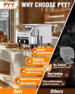 PYY Tostadora con cinta transportadora comercial – Horno eléctrico industrial con correa, 300 rebanadas/hora resistente,