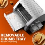 PYY Tostadora con cinta transportadora comercial – Horno eléctrico industrial con correa, 300 rebanadas/hora resistente,