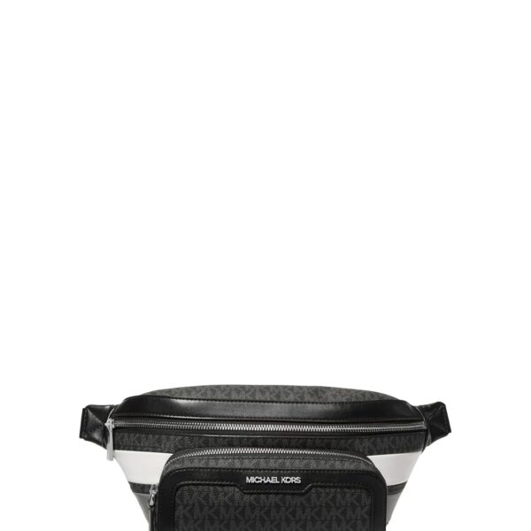 Bolsa de Cintura Michael Kors Malone 33S5SMMY9B-144 Herrajes Plateados Storm Signature