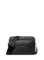 Bolsa para Cámara Michael Kors Hudson Cierre Frontal Estampado con Logotipo Negro Signature