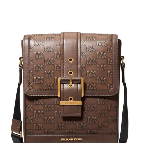 Bolso Michael Kors Colby Crossbody Map Bag 33F5GBAL6L-251 Cuero Chocolate Herrajes Dorados