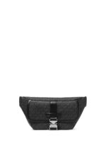Riñonera Michael Kors Hudson Aviator Modelo 33F5LHDY5B-001 Herrajes Bronce Ligero Negro