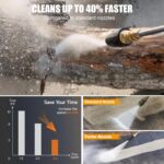 Lavadora de Presión Montada en Pared Imdot HX0008 5500 PSI 3.6 GPM Manguera Retráctil de 100 Pies
