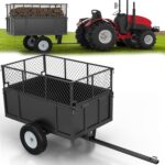Garvee GarveeTech - Remolque utilitario resistente de 750 libras – Remolque de descarga ATV de 17 pies cúbicos con lados