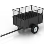 Garvee GarveeTech - Remolque utilitario resistente de 750 libras – Remolque de descarga ATV de 17 pies cúbicos con lados