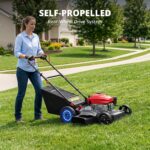 Cortacésped a Gas AMERISUN AV8621S1 Motor OHV 170cc Autopropulsado Plataforma de Acero 21 Pulgadas 3 en 1
