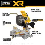 DEWALT Sierra ingletadora fija de doble bisel de 20V MAX XR de 10 pulgadas (solo herramienta) (DCS714B)