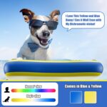 Rampa Inflable para Perros Whiffee 384 RAMP 60x40 Pulgadas Azul y Amarillo PVC