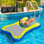 Rampa Inflable para Perros Whiffee 384 RAMP 60x40 Pulgadas Azul y Amarillo PVC