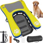 Rampa Inflable para Perros Whiffee 384 RAMP 60x40 Pulgadas Azul y Amarillo PVC