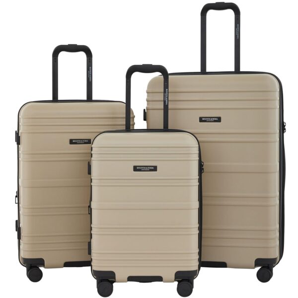 Maleta Rígida Expandible Scotch & Soda Rotterdam SS-S3103-EX-205 Travertino Juego de 3 Piezas 22 26 30 Pulgadas