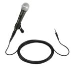 Amazon Basics Micrófono dinámico, micrófono vocal profesional con cable para karaoke, podcasting, actuaciones en vivo (p
