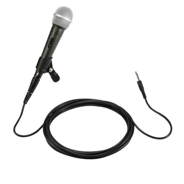 Amazon Basics Micrófono dinámico, micrófono vocal profesional con cable para karaoke, podcasting, actuaciones en vivo (p